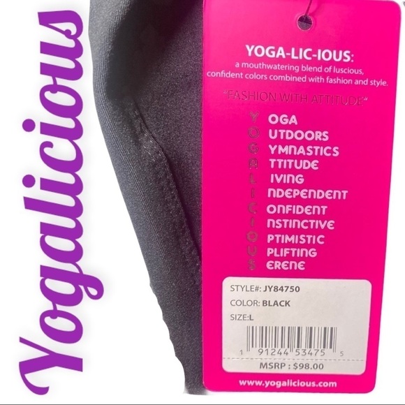 NWT YOGALICIOUS Full Zip Mock Neck Stretchy Running Jacket, Size Large - Picture 8 of 9